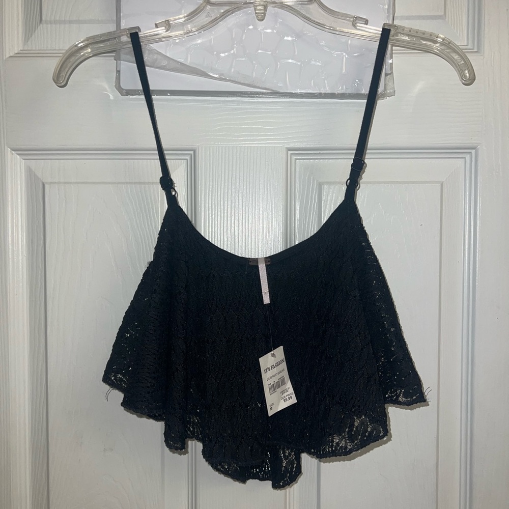 Black Lace Camisole Top